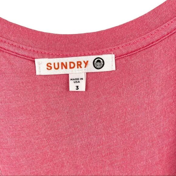 SUNDRY Pink Tiered Sleeveless Maxi Dress Size 3 (Large) - Picture 4 of 5